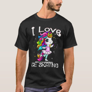 Ice Dancing Niedlich I Liebe Ice Skaten Rainbow Un T-Shirt