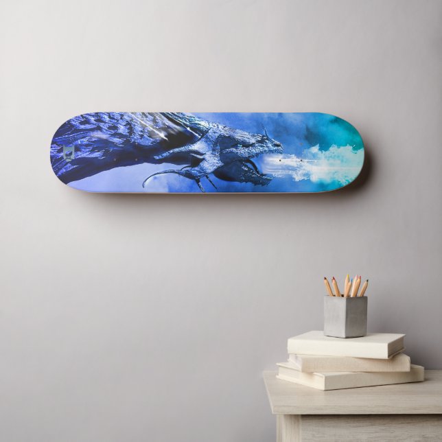 Ice Dragon D Brand Skateboard (Wandkunst (Horz))