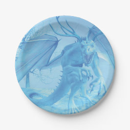 Ice dragon with antlers pappteller