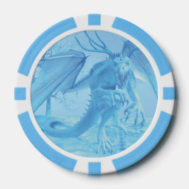 Ice dragon with antlers. Personalized Pokerchips