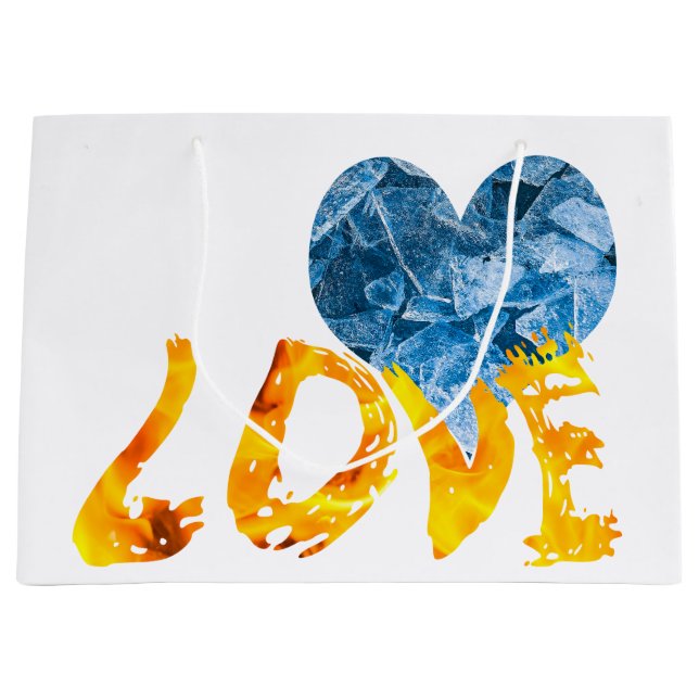 Ice - Erwärmung Liebe Große Geschenktüte (Vorderseite)
