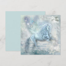 Ice Fantasy Pegasus Flat Card