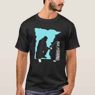 Ice Fishing Graphic Fishing Rod Ice Fisher Ice Fis T-Shirt