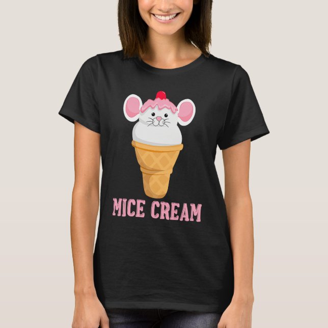 Ice Food Sundae Mouse  Mice Cream Foodie T-Shirt (Vorderseite)