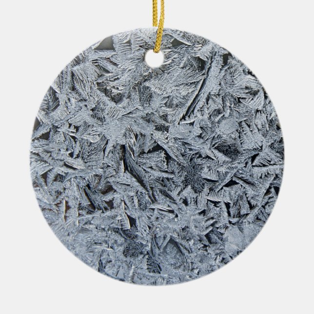 Ice Frost Kristalle Textur Bild Keramik Ornament (Vorne)