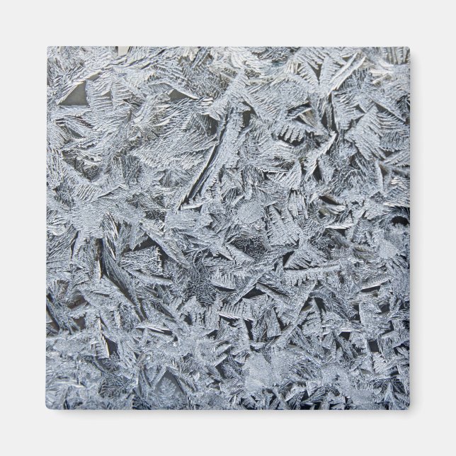 Ice Frost Kristalle Textur Bild Magnet (Vorne)