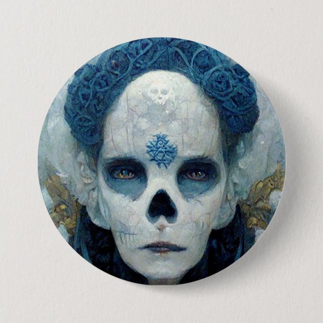 Ice Hexe 2 Fantasy Sci-Fi Button (Vorderseite)
