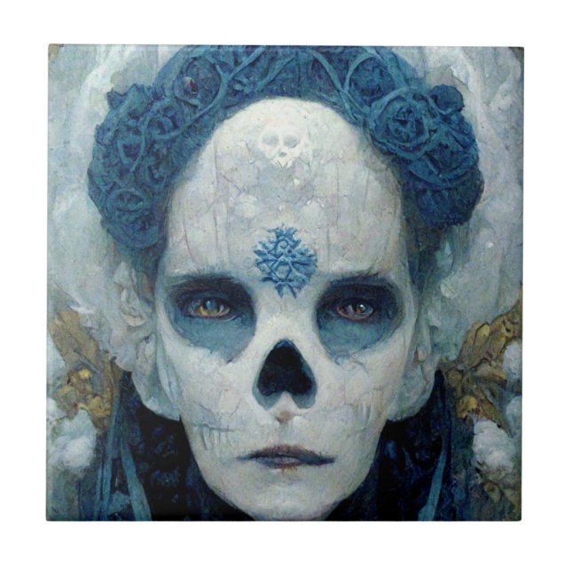 Ice Hexe 2 Fantasy Sci-Fi Fliese (Vorderseite)