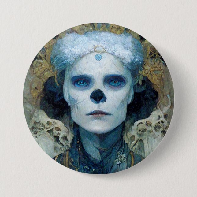 Ice Hexe 3 Fantasy Sci-Fi Button (Vorderseite)