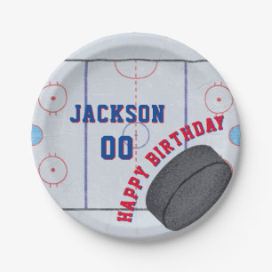 Ice Hockey Birthday Party Pappteller