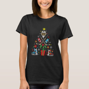 Ice Hockey Christmas Ornament Tree Ugly Christmas T-Shirt