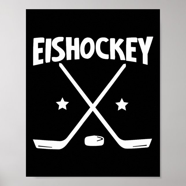 Ice Hockey - Crossed Rackets (1)  Poster (Vorne)