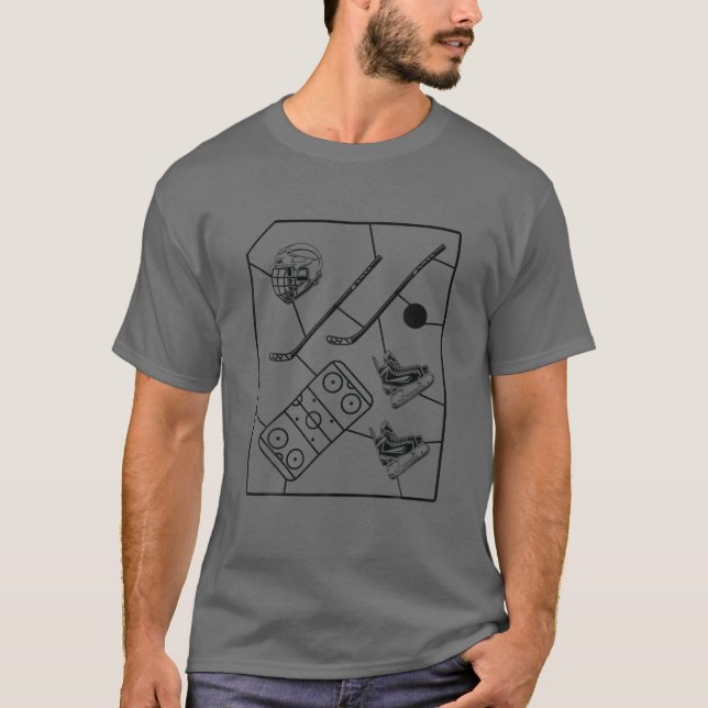 Ice Hockey Gear Model Kit T-Shirt (Vorderseite)