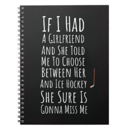 Ice Hockey Geschenkideen Keepake Sportteam Spieler Notizblock