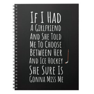 Ice Hockey Geschenkideen Keepake Sportteam Spieler Notizblock