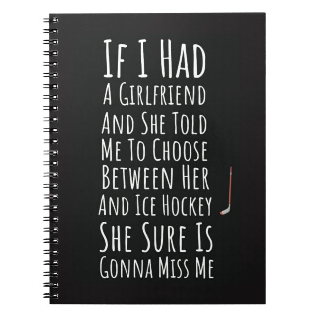 Ice Hockey Geschenkideen Keepake Sportteam Spieler Notizblock (Vorderseite)