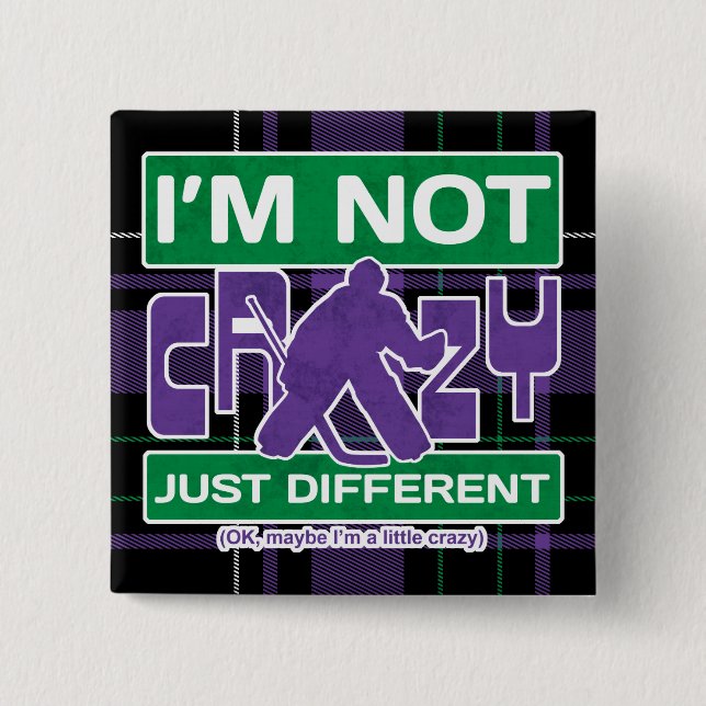 Ice Hockey Goalie Button (Vorderseite)