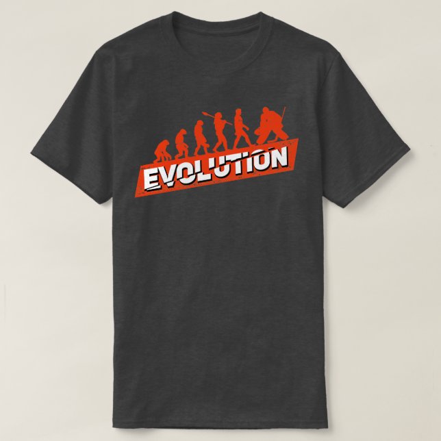 Ice Hockey Goalie Evolution Goaltender Geschenk T-Shirt (Design vorne)