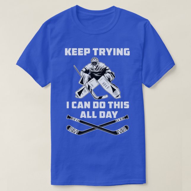 Ice Hockey Goalie Funny Keeper Team Jersey T-Shirt (Design vorne)