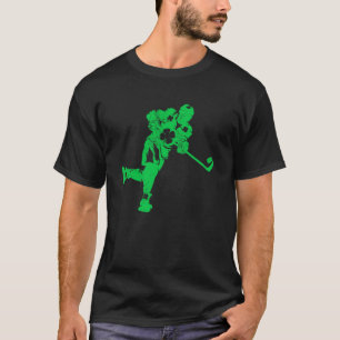 Ice Hockey Irish Kids Boys Men St Patricks Day T-Shirt