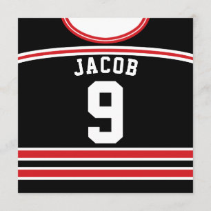 Ice Hockey Jersey Themed Party lädt Template ein Einladung
