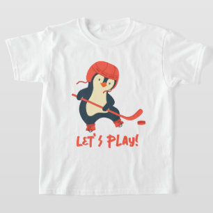 Ice Hockey Penguin T - Shirt