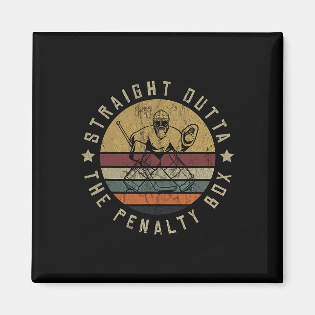 Ice Hockey Player Goalie Jersey Puck Face Mask Tea Magnet (Vorne)