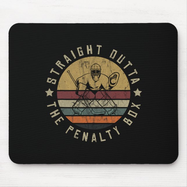 Ice Hockey Player Goalie Jersey Puck Face Mask Tea Mousepad (Vorne)