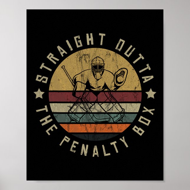 Ice Hockey Player Goalie Jersey Puck Face Mask Tea Poster (Vorne)