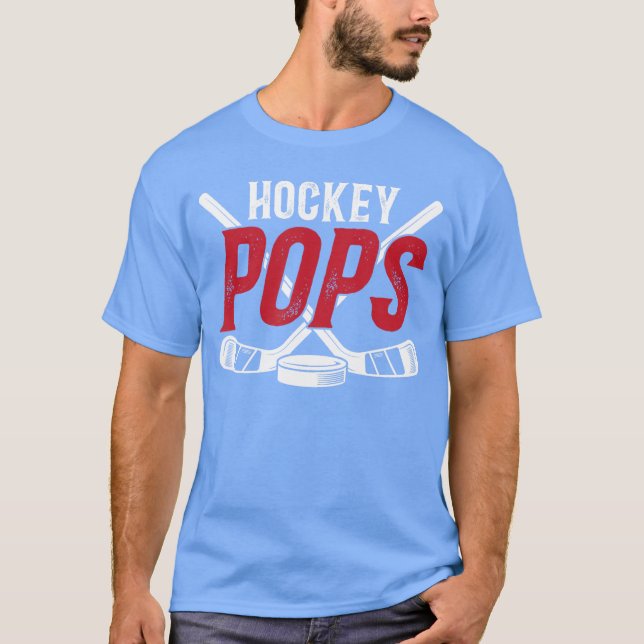 Ice Hockey Pops Grandpa Pops of A Hockey Player gi T-Shirt (Vorderseite)