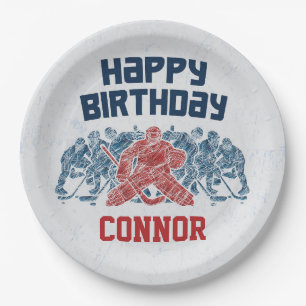 Ice Hockey Skate Rink Happy Birthday Paper Teller