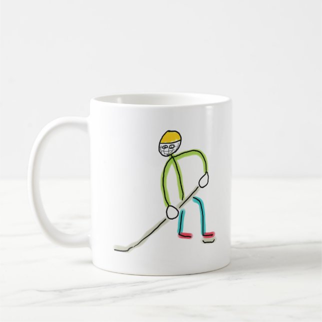 Ice Hockey Stickman Kaffeetasse (Links)