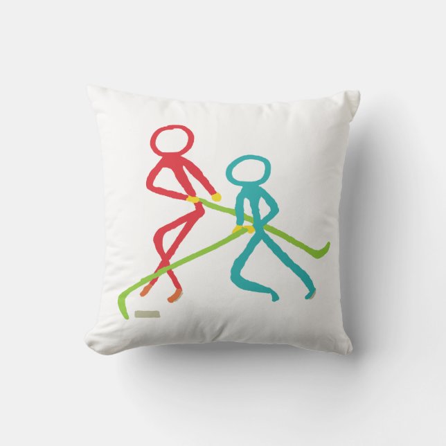 Ice Hockey Stickmen Kissen (Vorderseite)