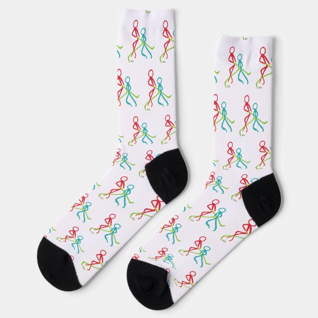 Ice Hockey Stickmen Socken (Linkes Detail)