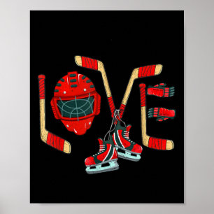 Ice Hockey Valentinstag Liebe Niedliche Geschenk B Poster