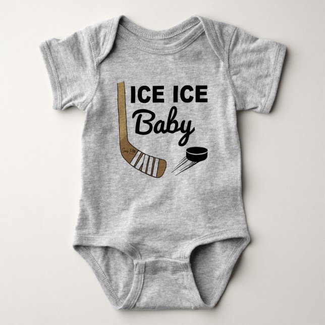 Ice Ice Baby Hockey Strampler (Vorderseite)