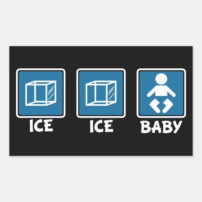 Ice Ice Baby Rechteckiger Aufkleber (Vorderseite)