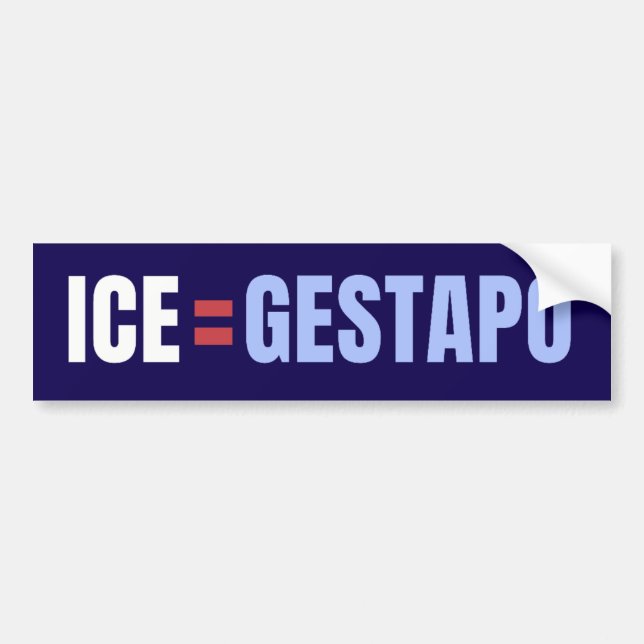 ICE ist gleich Gestapo Anti Trump Autoaufkleber (Vorne)