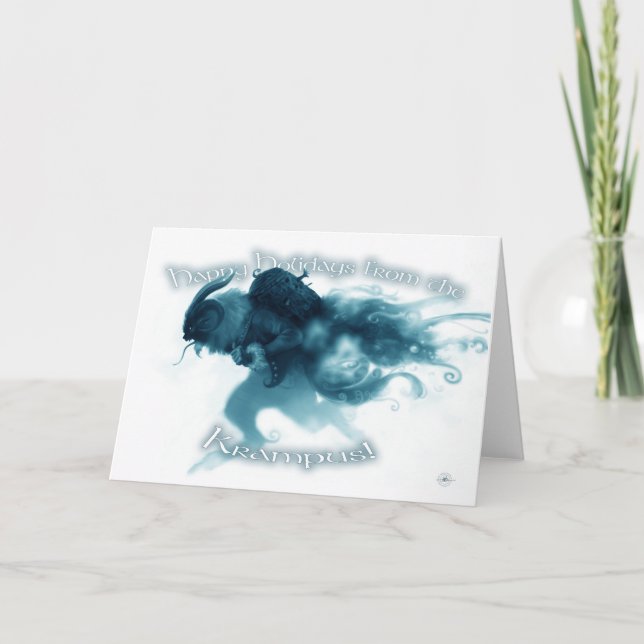 Ice Krampus Grußkarte Feiertagskarte (Vorderseite)