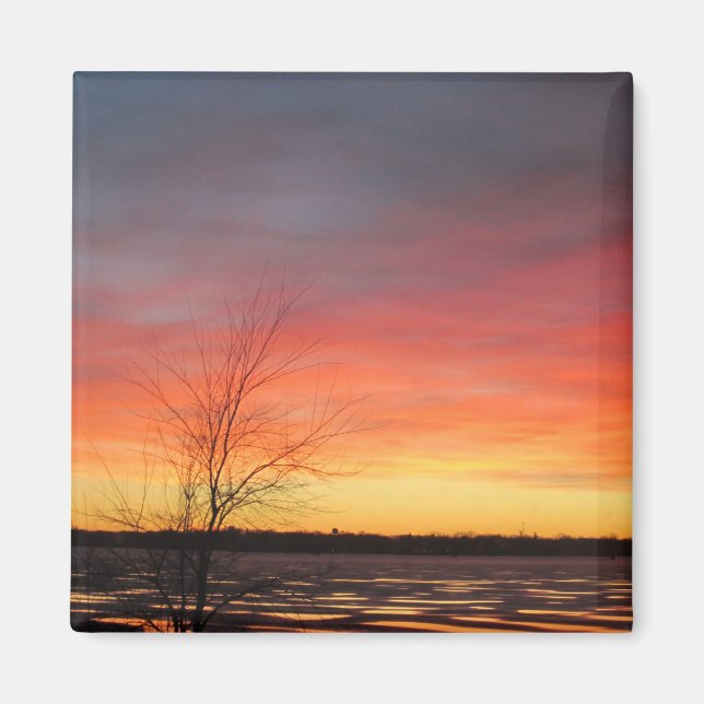 Ice Lake Sunset Magnet (Vorne)