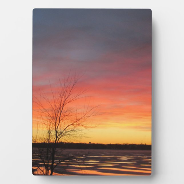 Ice Lake Sunset Plaza Fotoplatte (Vorderseite)
