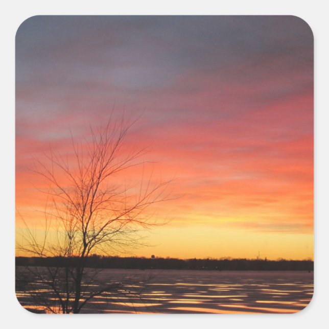 Ice Lake Sunset Stickers - Set von 20 (Vorderseite)