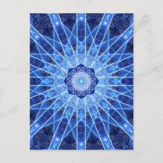 Ice Lotus Mandala Postkarte
