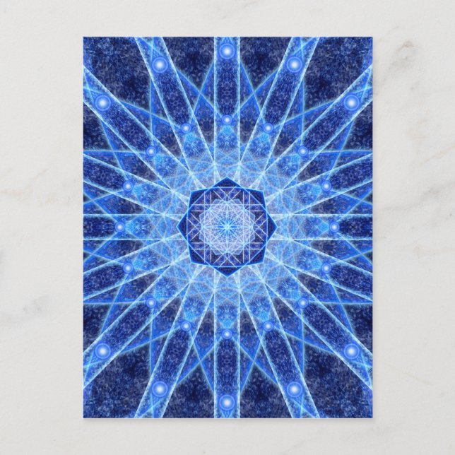 Ice Lotus Mandala Postkarte (Vorderseite)