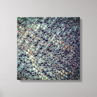 Ice Metal Fire Pit Screen Stretched Canvas Print Leinwanddruck