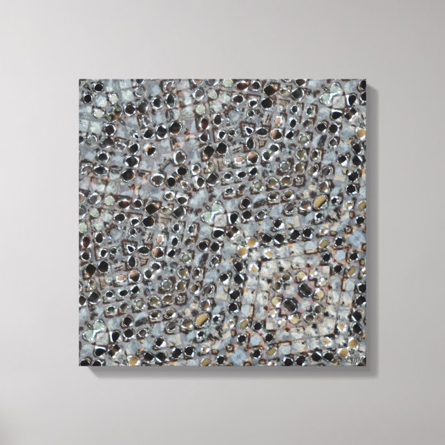 Ice Metal Fire Stretched Canvas Print Leinwanddruck (Vorderseite)