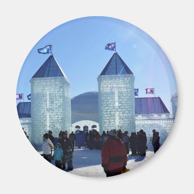 Ice Palace in Carnaval de Quebec, Kanada Magnet (Vorne)