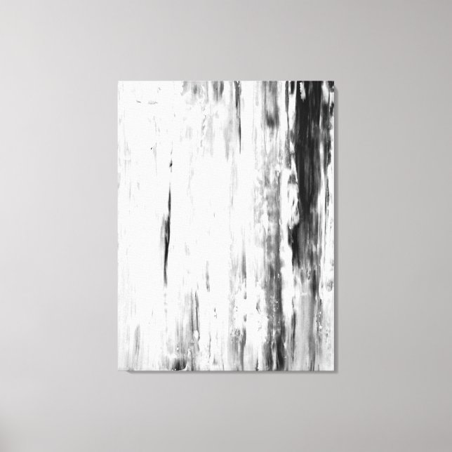 'Ice Pick' Abstrakte Schwarz-Weiß-Kunst Leinwanddruck (Vorderseite)