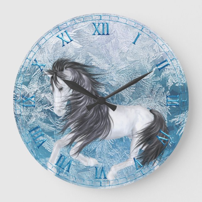 Ice Pony Wall Uhr (Vorderseite)