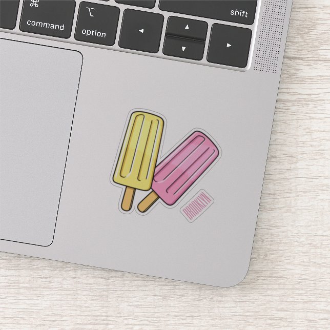 Ice Pop Cartoon Illustration Aufkleber (Ausschnitt)